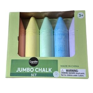 Signature Learning Toys Jumbo Chalk Set Orange and Yellow NIB